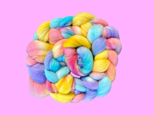 Merino Wool Top ( Roving ) - Rainbow