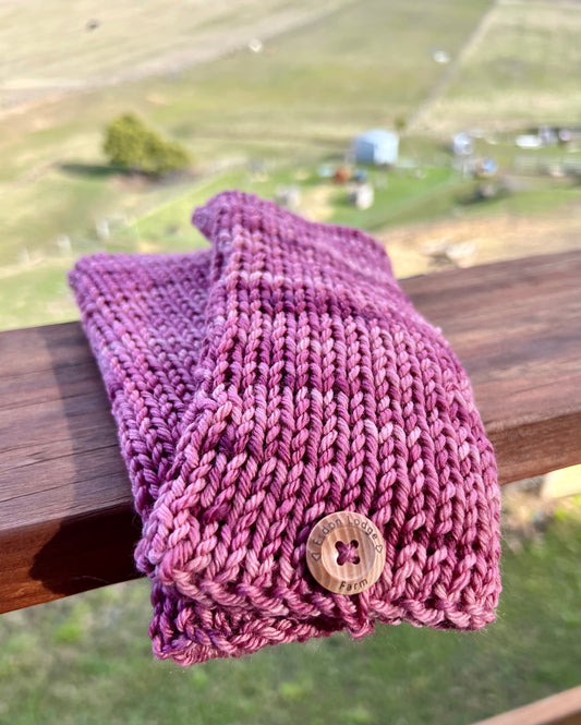 Fingerless Gloves Merino Wool- Merlot