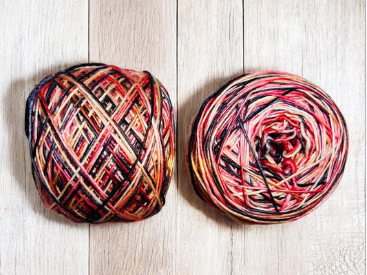 Merino Wool and Silk 4 ply yarn - Sunset