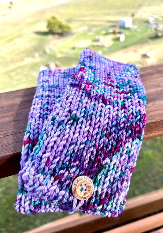 Fingerless Gloves Merino Wool- Lavender Green
