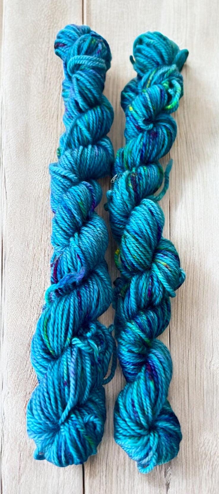 Teal delight mini skein -4ply