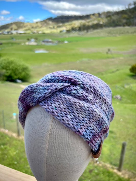 Merino Wool Ear Warmer Headband - Merlot