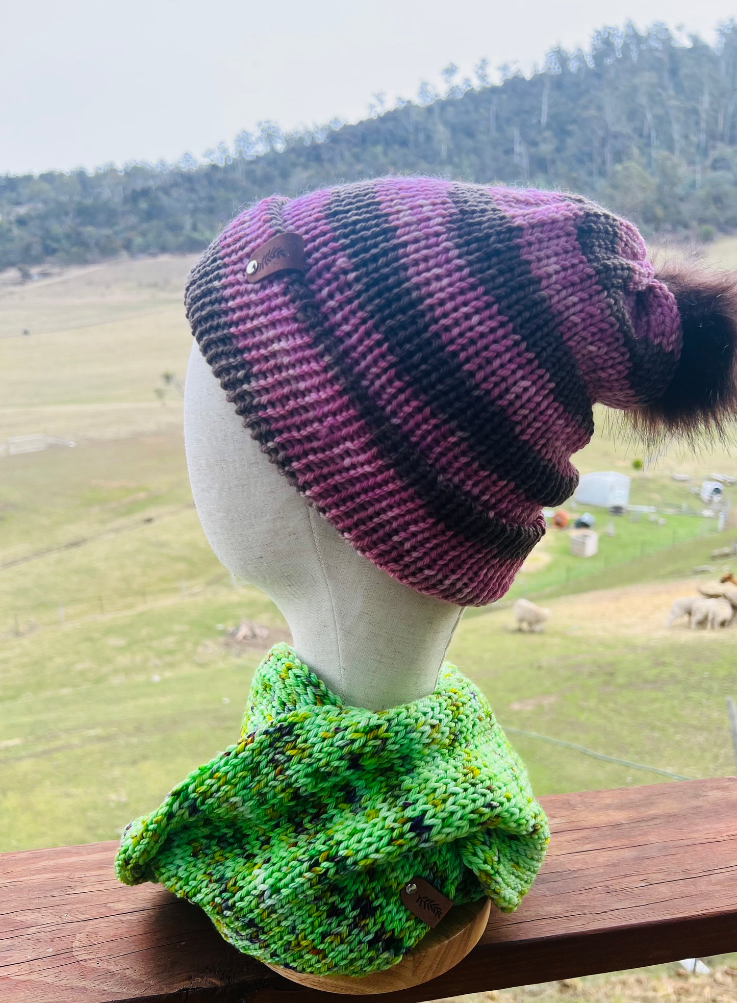 Australian Merino Wool  Scarf - Spring Garden