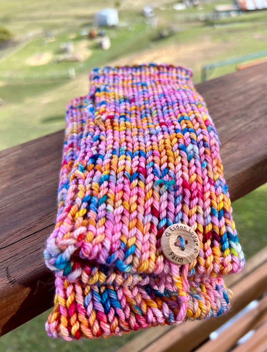 Fingerless Gloves Merino Wool- Fruit Tingle