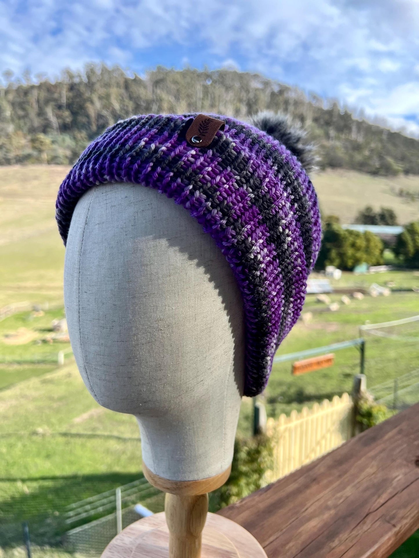 Merino Wool Beanie - Midnight Sky