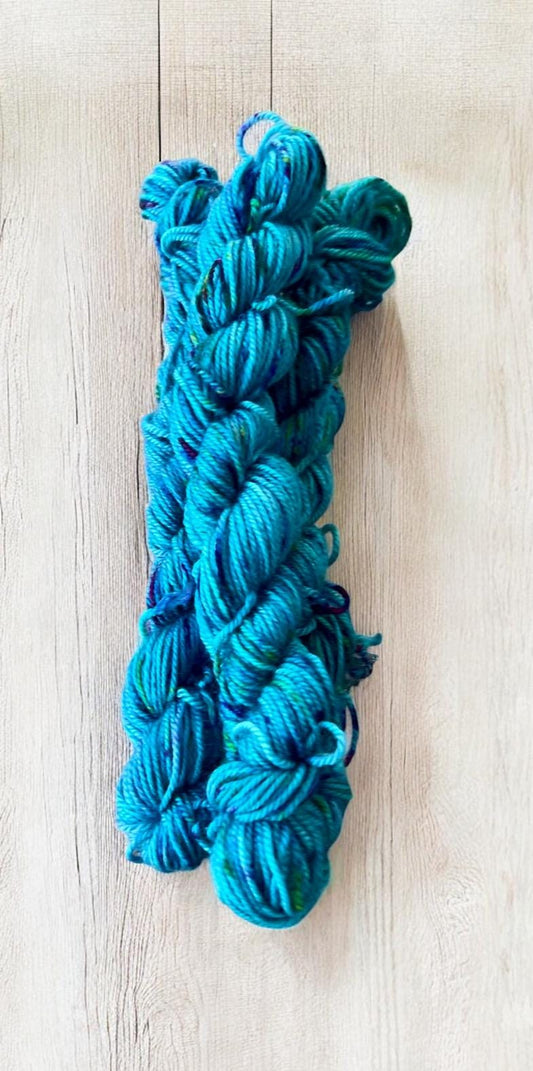 Teal delight mini skein -4ply