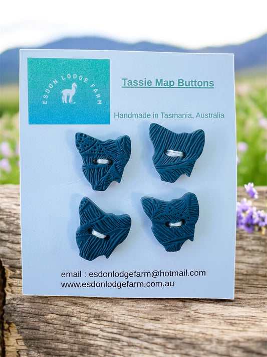 Handmade Tassie Map Buttons