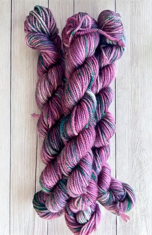 Port wine magnolia mini skein- 4ply