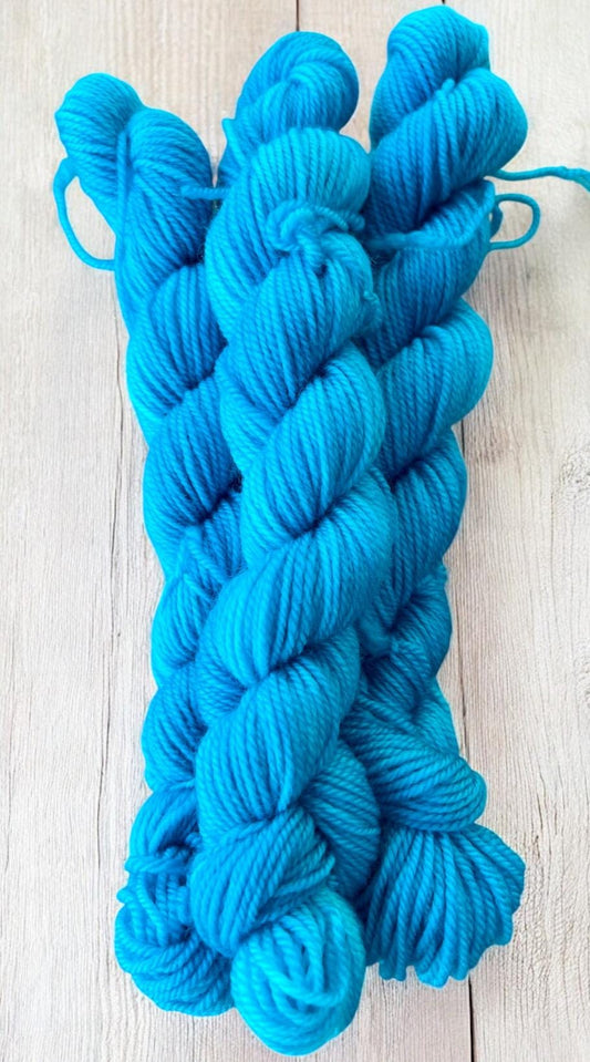 Ocean Blue  mini skein -4ply