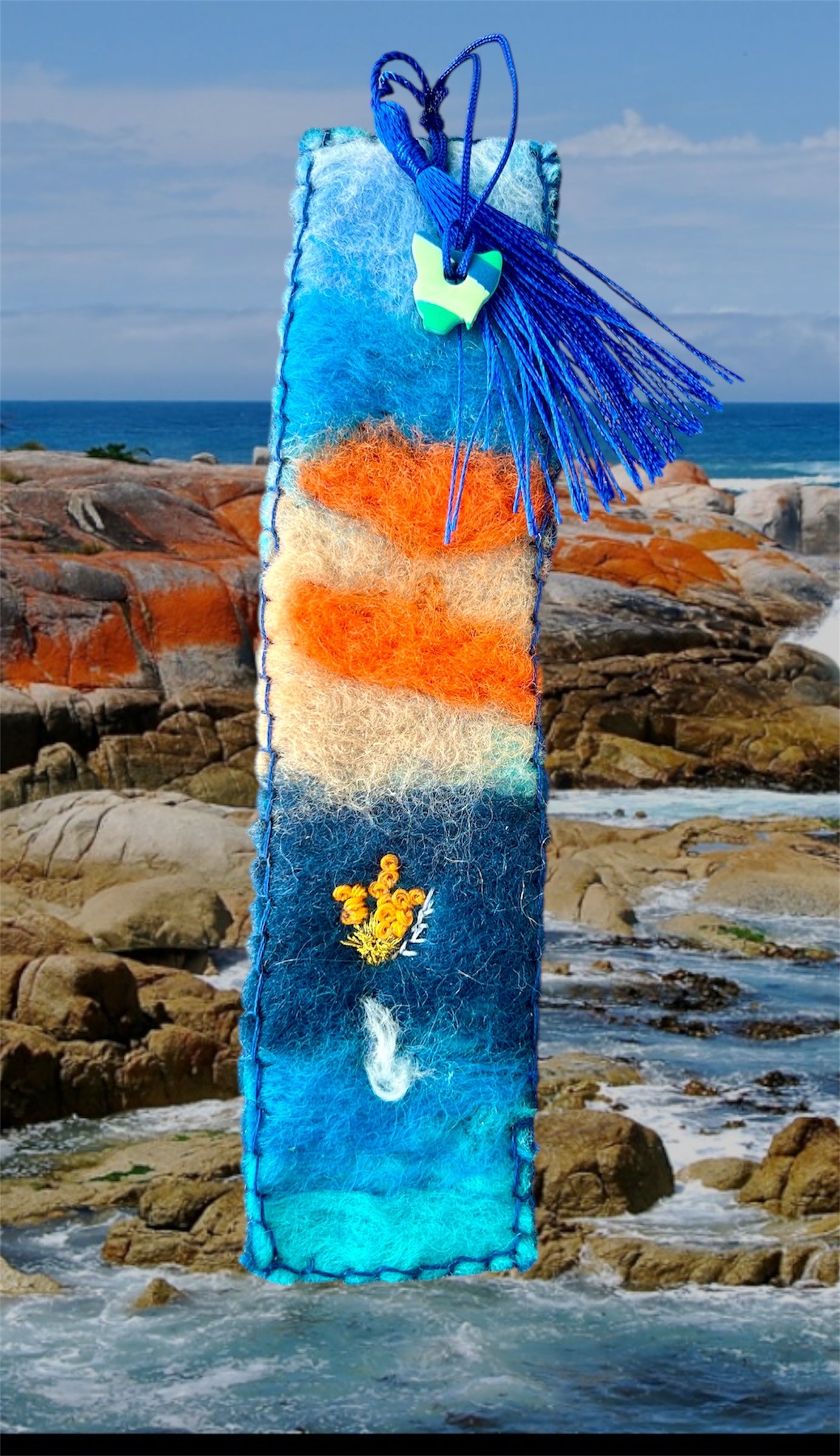 Felted Handmade Bookmark- Bicheno