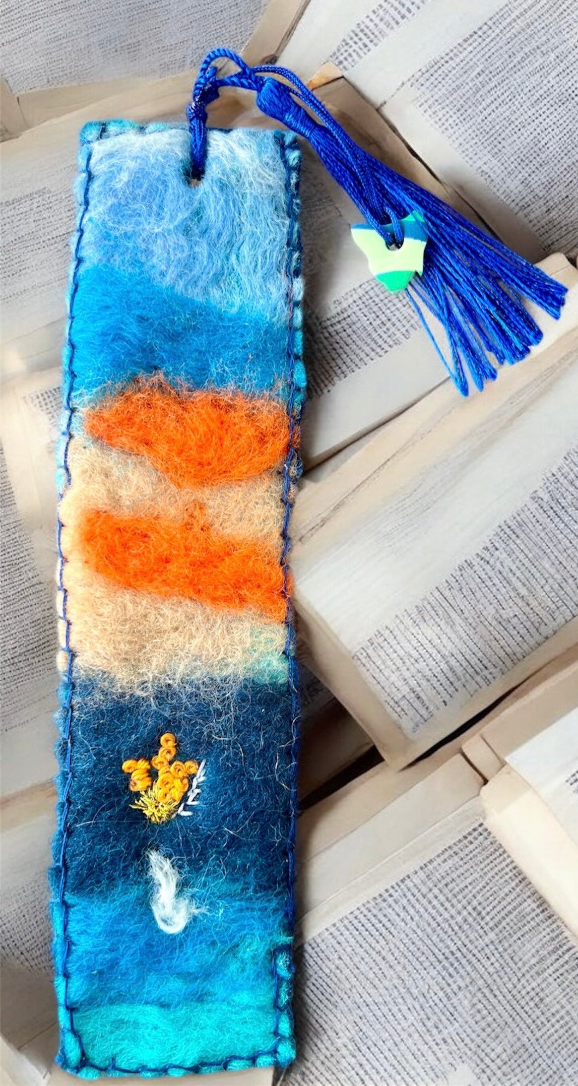 Felted Handmade Bookmark- Bicheno