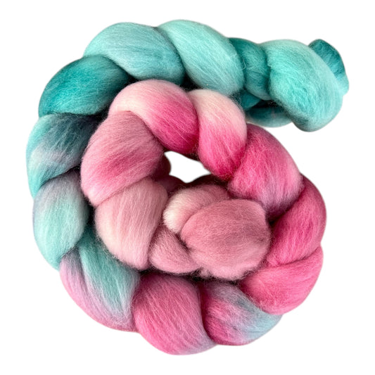 Australian Merino Roving Hand Dyed - Perfect Plum