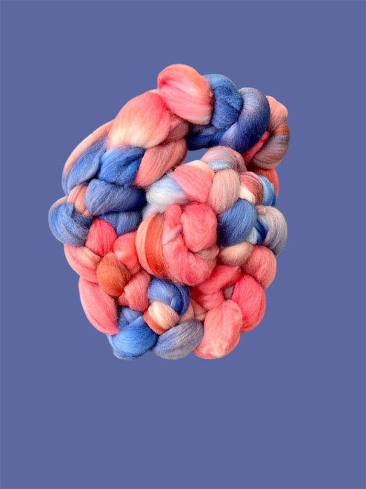 Merino Wool Top ( Roving) - Sunset Dream