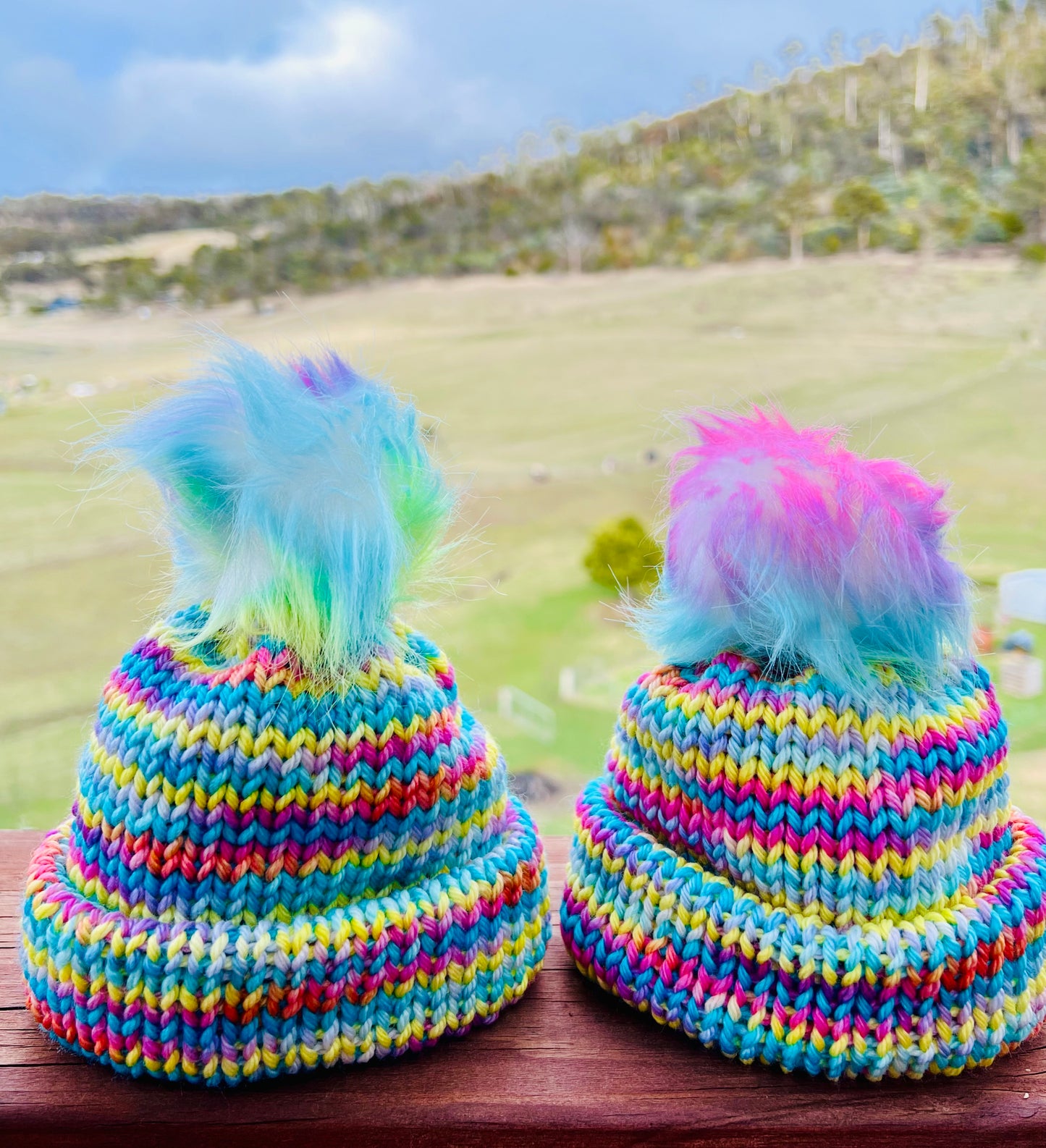 Rainbow 8ply/Dk yarn Australian Merino Wool