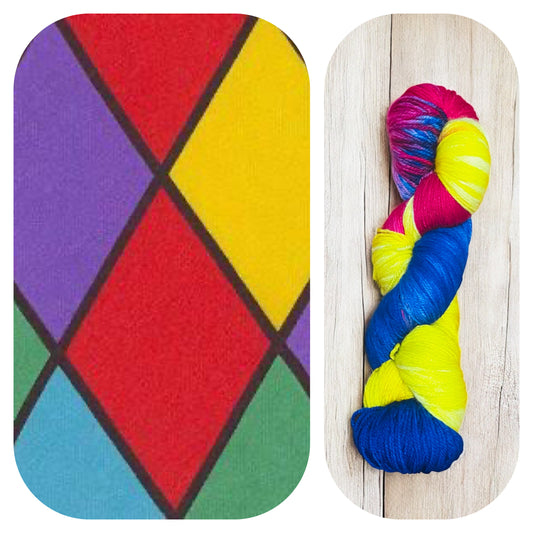 Sock yarn 4ply - Harlequin