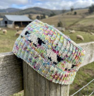 Sheep Headband / Ear warmer - Confetti