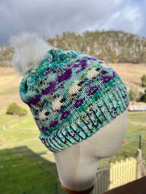 Merino Wool Beanie - Tutti Fruitti Sheep