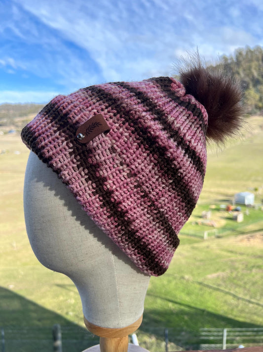 Merino Wool Beanie - Autumn Leaves