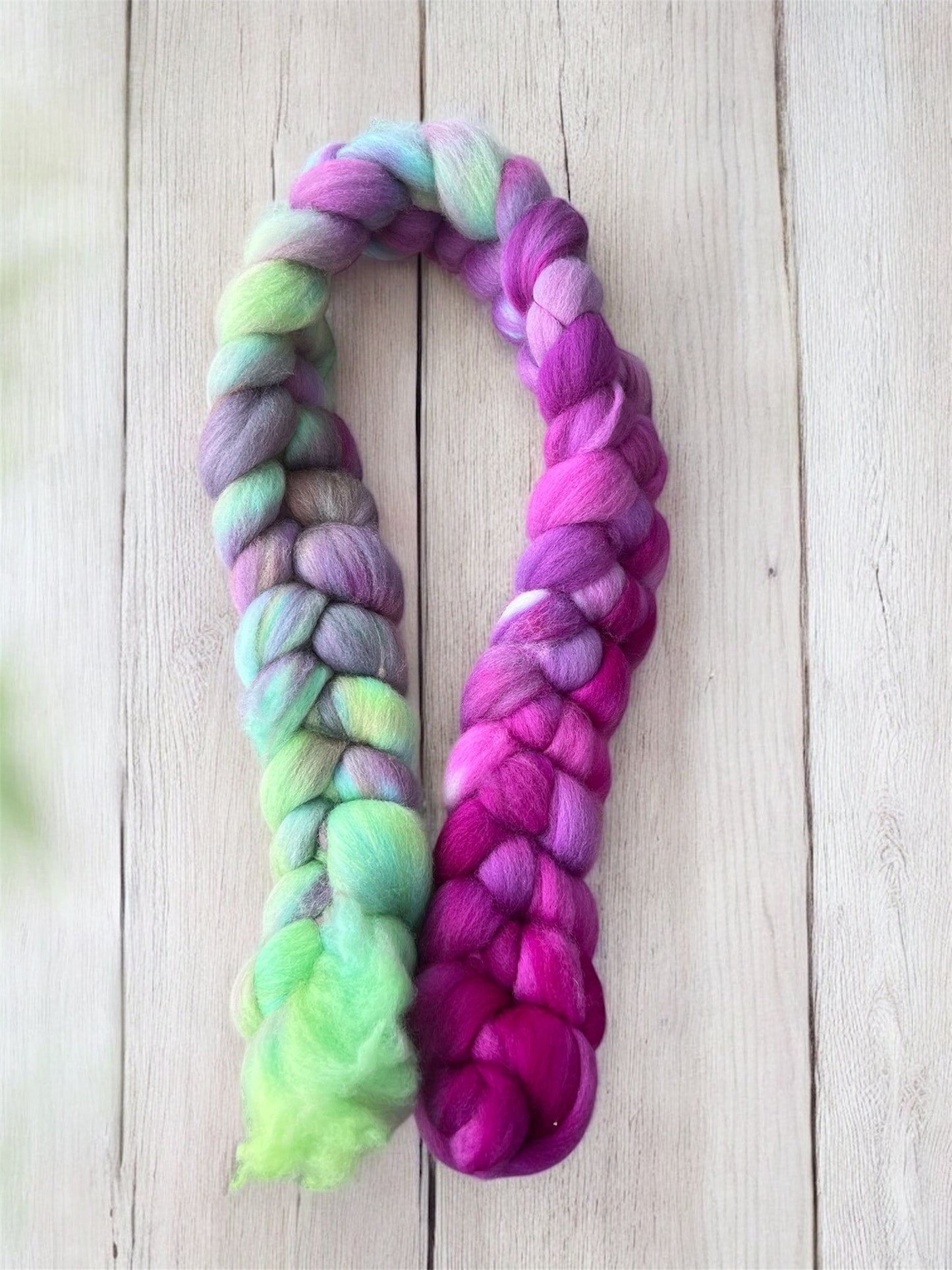 Merino Wool Top ( Roving ) - Raspberry Ripple