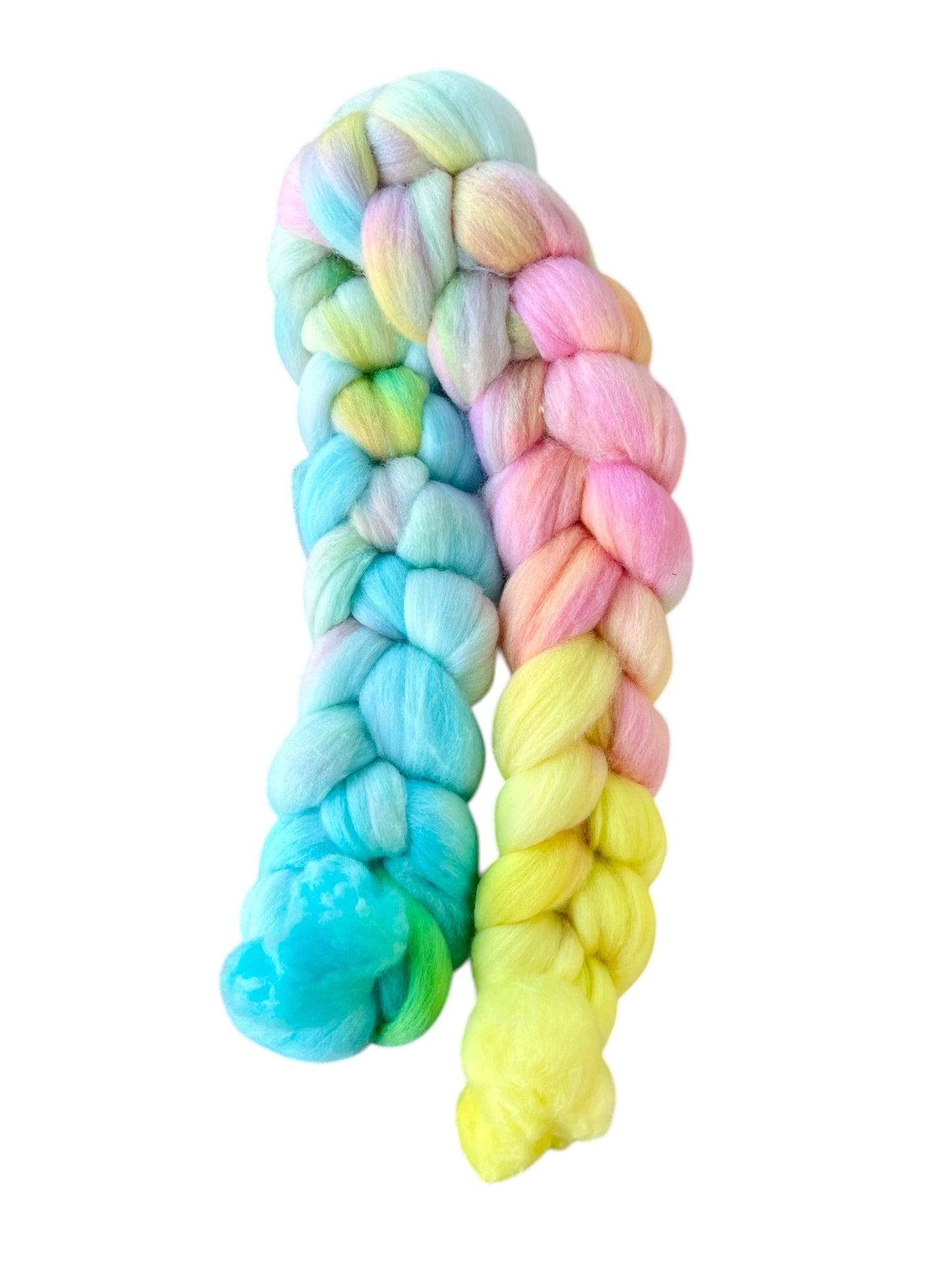Rainbow Dreams 17.5 micron Wool Top (roving)