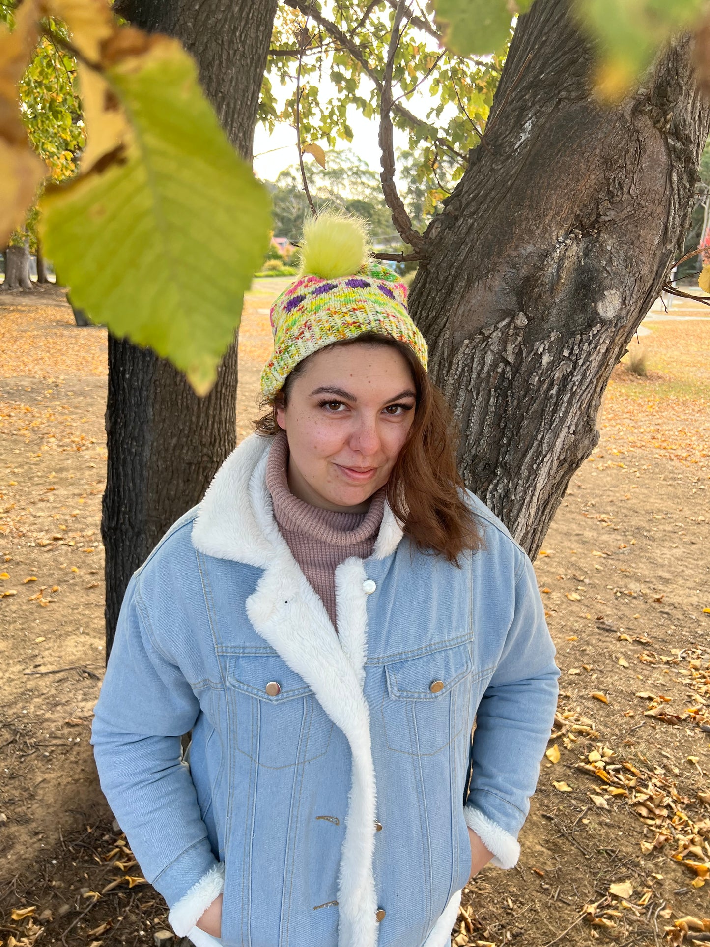 Merino Wool Beanie - Honey Blossom Purple Sheep