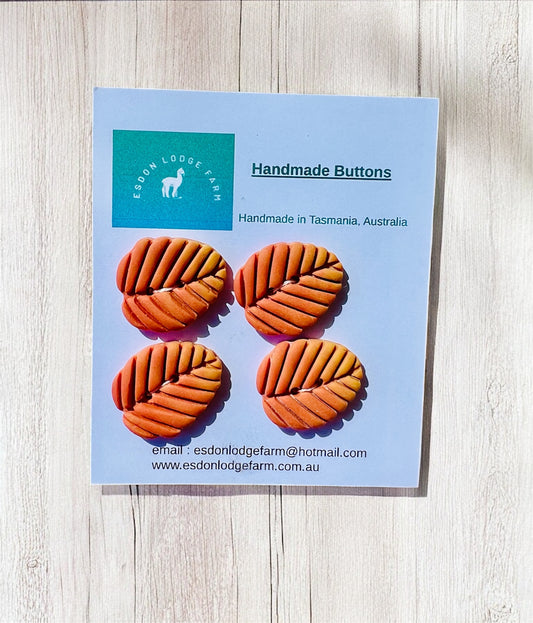 Handmade Fagus Leaf Buttons