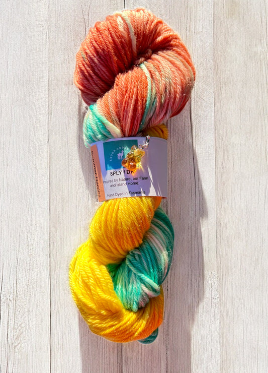 Summer Daisies 8ply/Dk yarn Australian Merino Wool