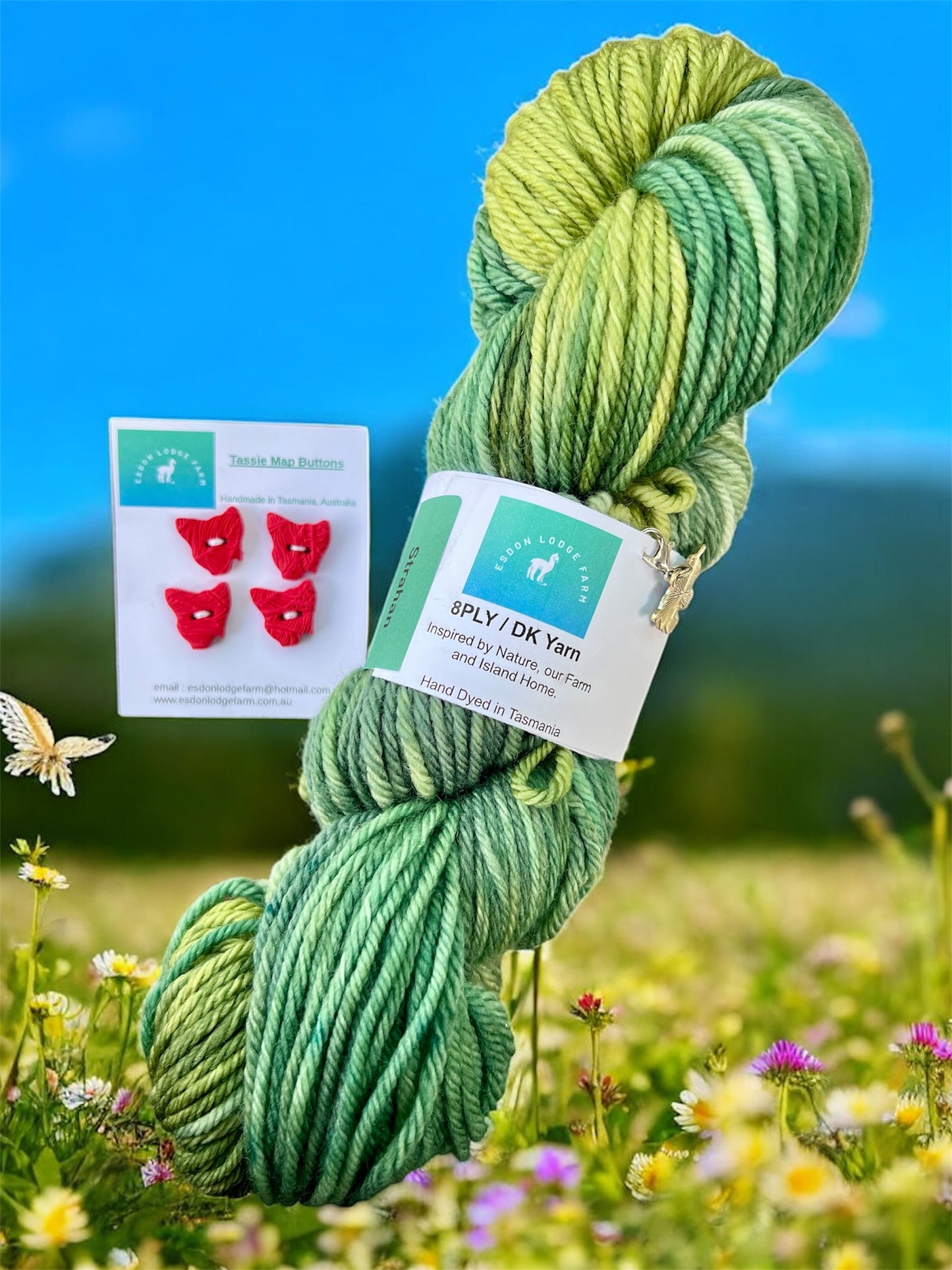 Handmade Tassie Map Buttons