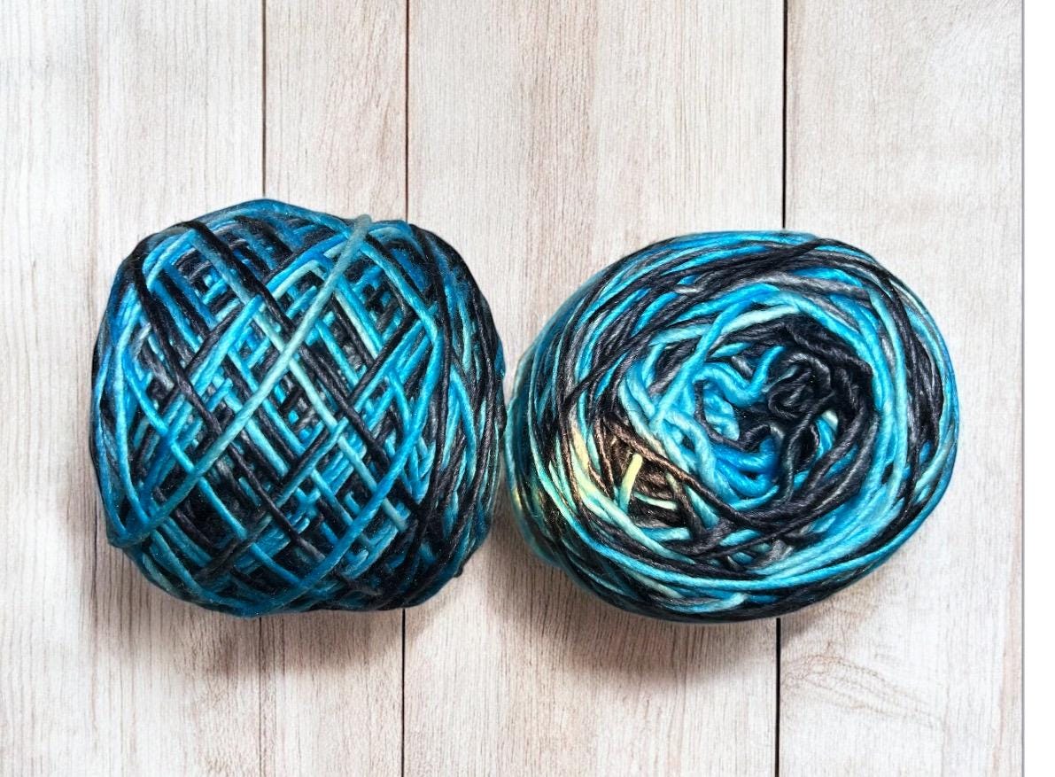 Merino Wool and Silk 8ply yarn-Blue Wren