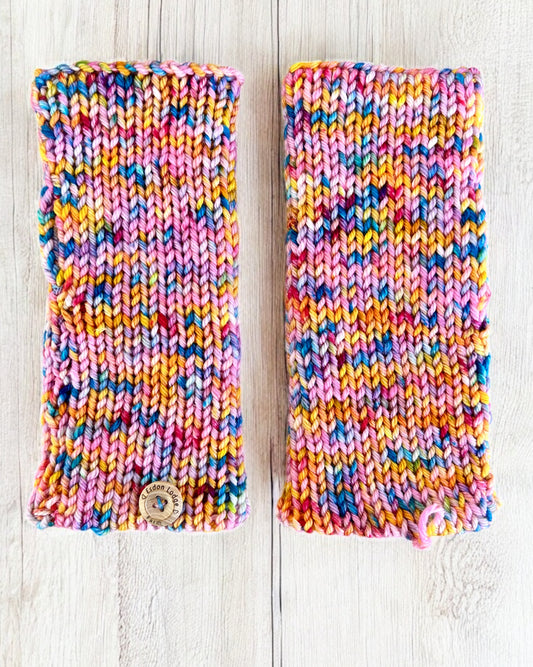 Fingerless Gloves Merino Wool- Fruit Tingle