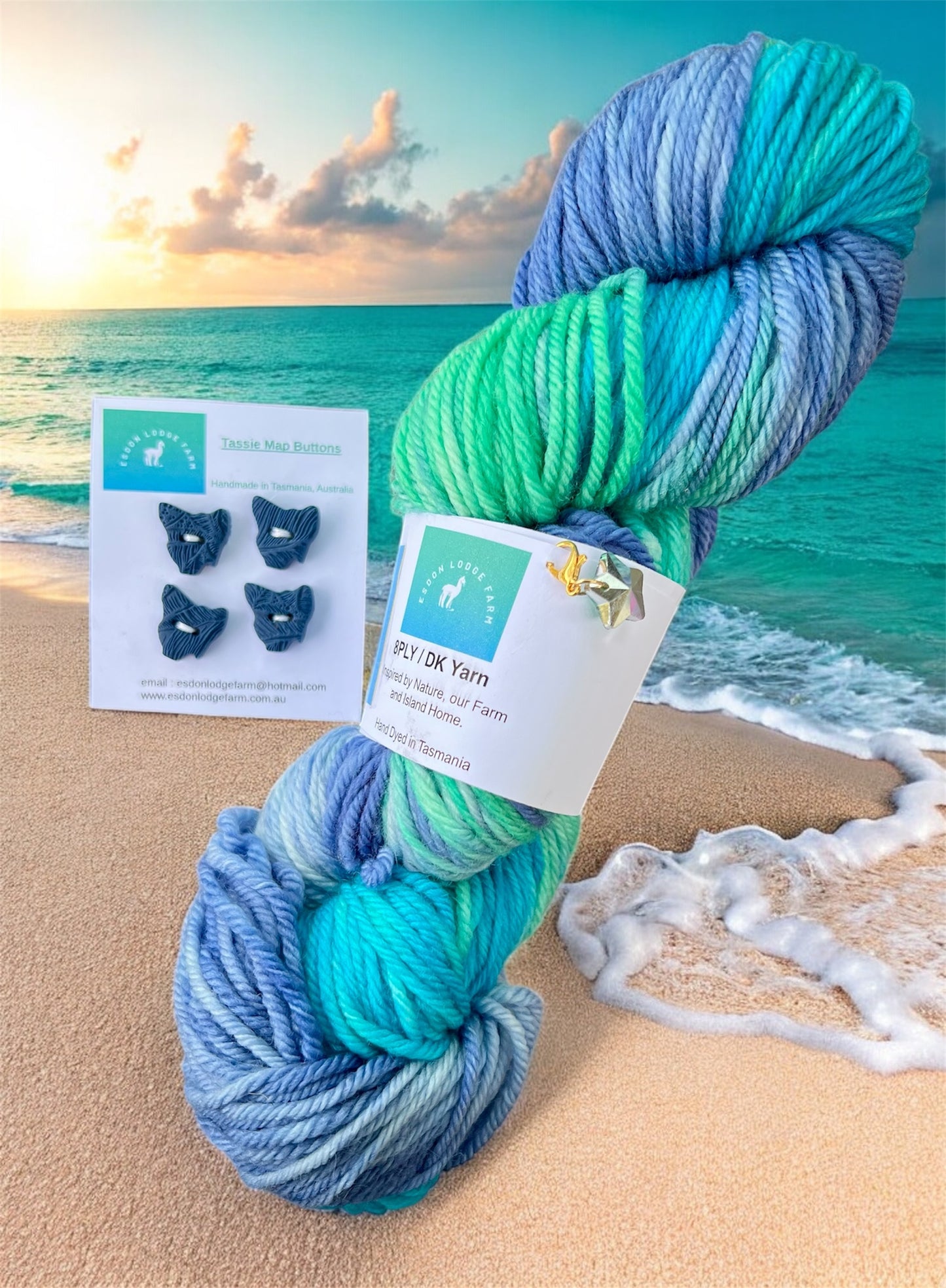 Handmade Tassie Map Buttons