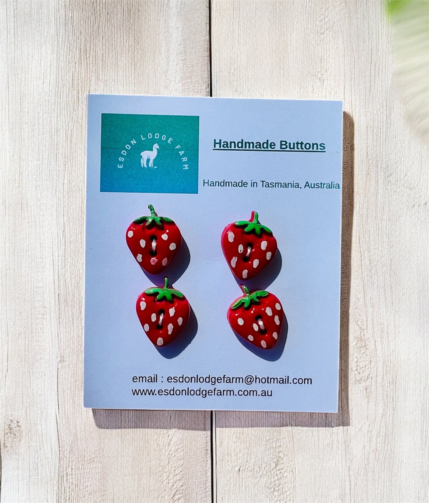 Handmade Strawberry Buttons