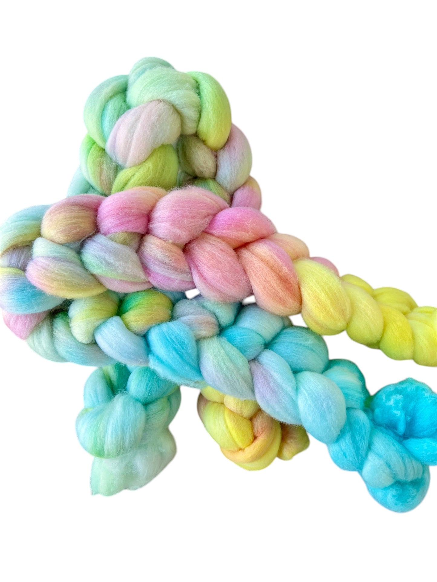 Rainbow Dreams 17.5 micron Wool Top (roving)