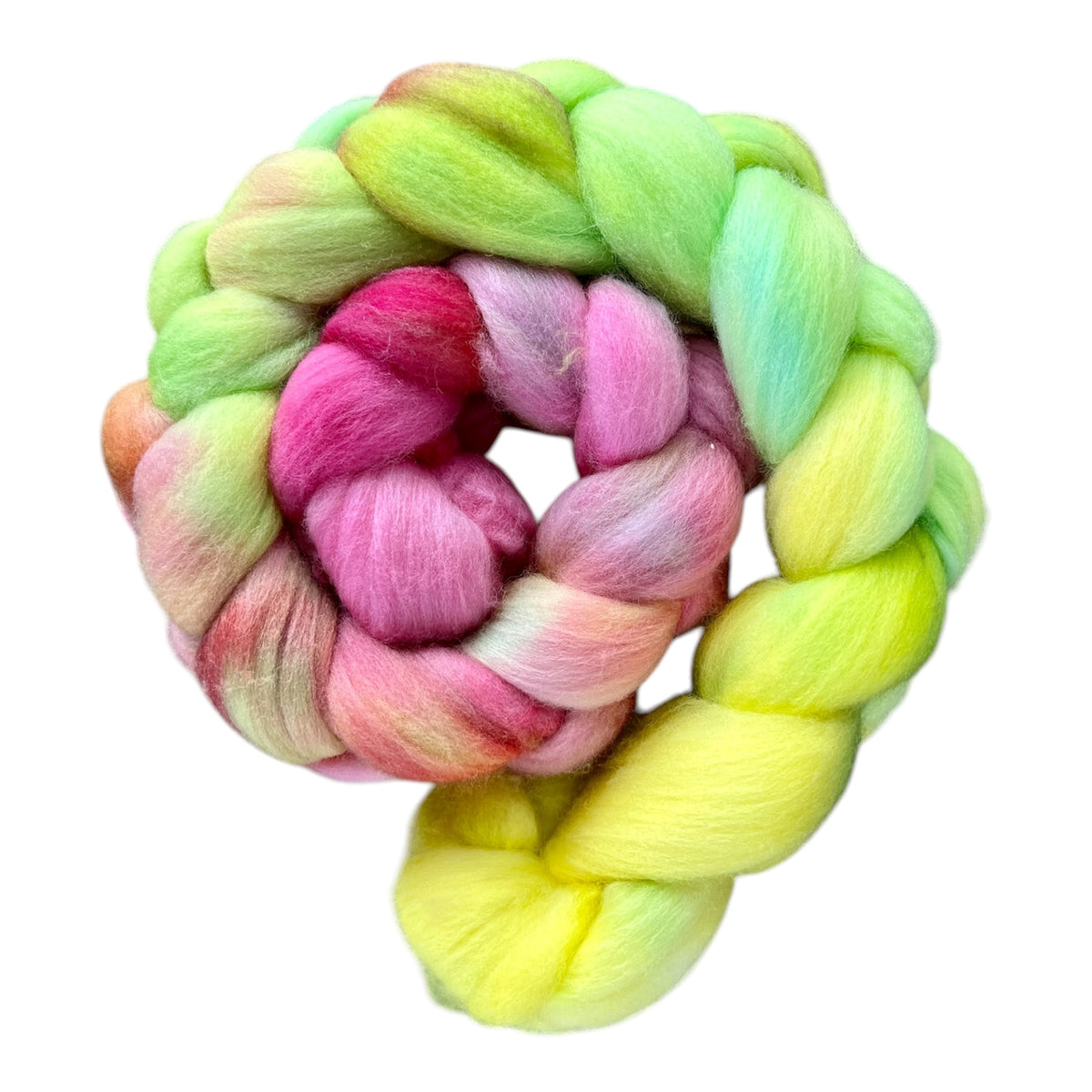 Australian Merino Roving Hand dyed - Tulip