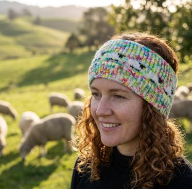Sheep Headband / Ear warmer - Confetti