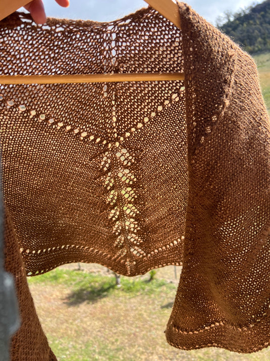 Caramel Alpaca Shawl