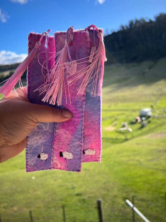 Felted Handmade Bookmark- Sheep