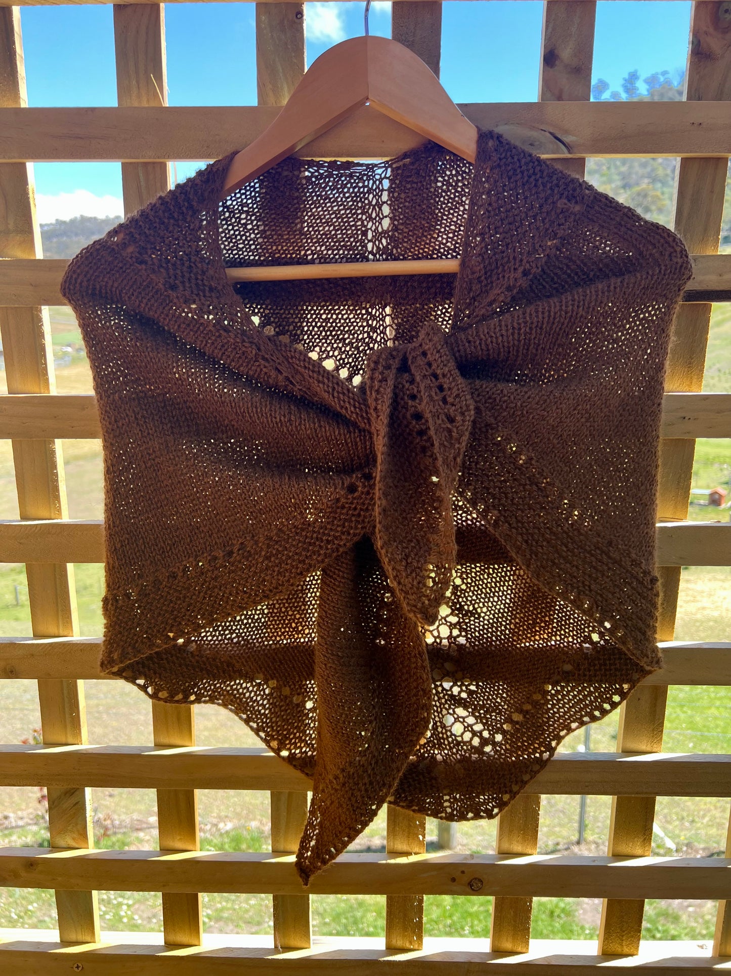 Caramel Alpaca Shawl