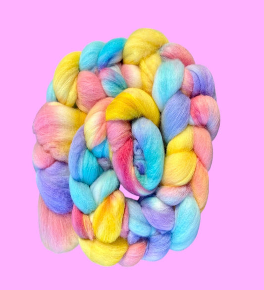 Merino Wool Top ( Roving ) - Rainbow