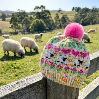 Merino Wool Child Beanie - Sheep