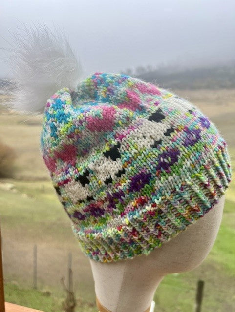 Merino Wool Beanie - Confetti Sheep
