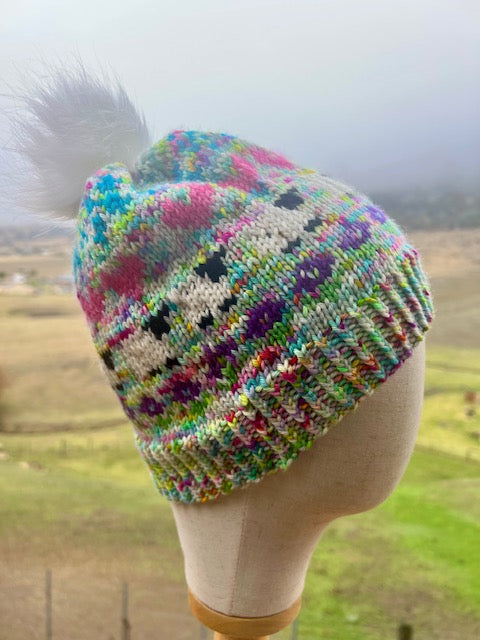 Merino Wool Beanie - Confetti Sheep