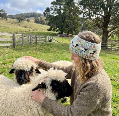 Sheep Headband / Ear warmer - Confetti