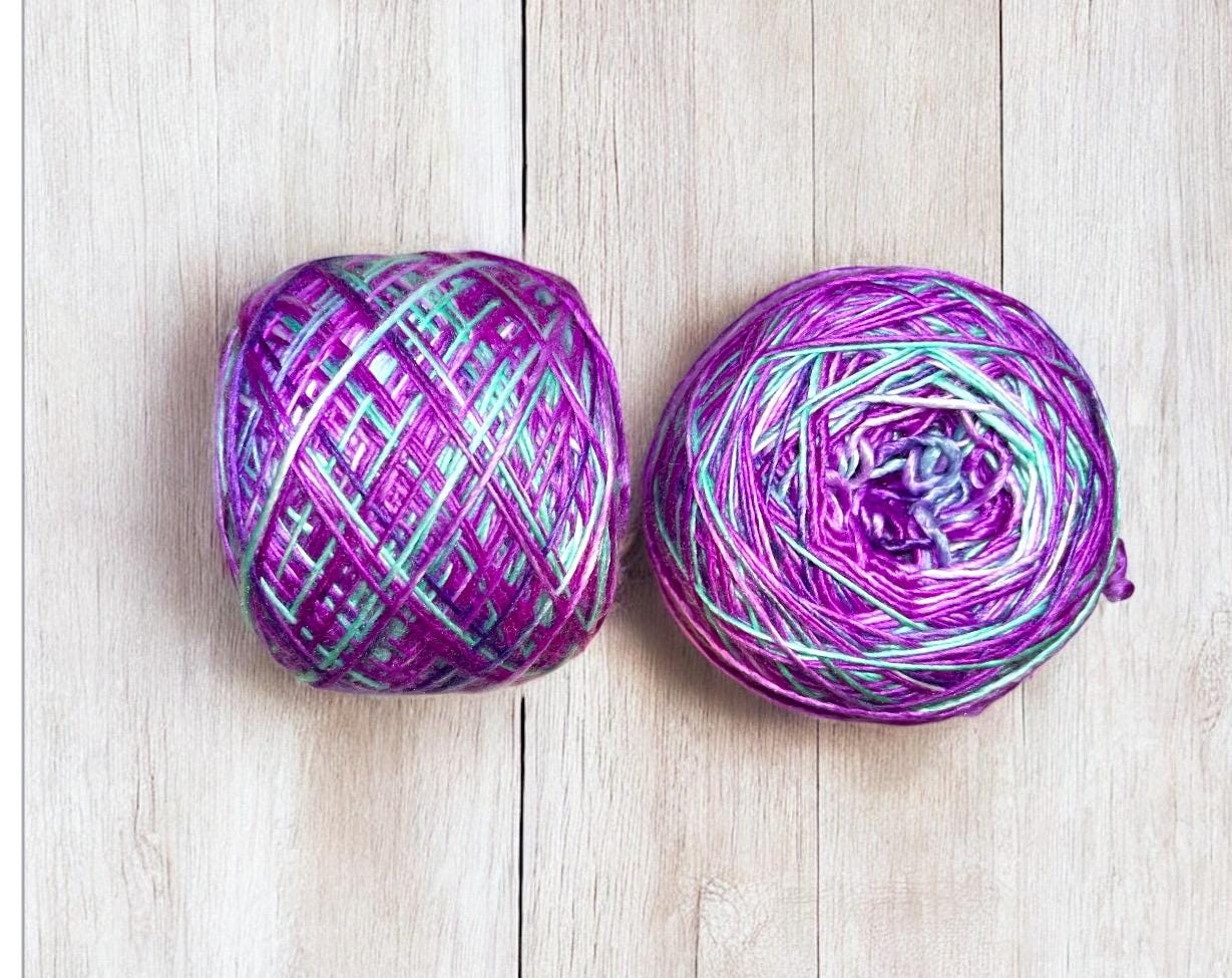 Merino Wool and Silk 4 ply yarn - Raspberry Ripple