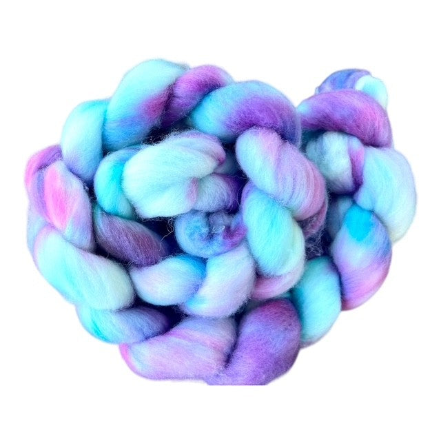 Australian Merino Roving Hand dyed - Galaxy