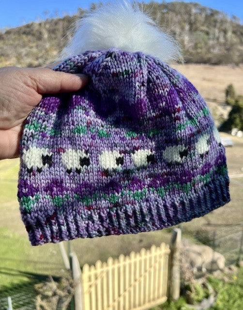 Merino Wool Child Beanie - Sheep