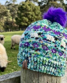 Merino Wool Beanie - Tutti Fruitti Sheep